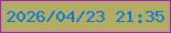 文字の大きさ：3、枠の色：b116da、背景の色：b2ad62、文字の色：0876df 無料ブログパーツのブログ時計