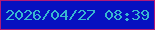 文字の大きさ：2、枠の色：b11977、背景の色：0610c0、文字の色：38b6d0 無料ブログパーツのブログ時計
