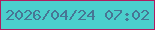文字の大きさ：1、枠の色：b11c5f、背景の色：4bcfcd、文字の色：477695 無料ブログパーツのブログ時計