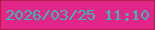 文字の大きさ：1、枠の色：b11f4a、背景の色：e22689、文字の色：33bcb4 無料ブログパーツのブログ時計