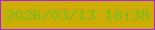 文字の大きさ：4、枠の色：b11fe6、背景の色：ccad03、文字の色：7cbc1f 無料ブログパーツのブログ時計