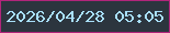 文字の大きさ：2、枠の色：b1257b、背景の色：2c353e、文字の色：a9e0fb 無料ブログパーツのブログ時計