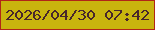 文字の大きさ：5、枠の色：b12617、背景の色：c9b50e、文字の色：48262b 無料ブログパーツのブログ時計