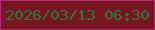 文字の大きさ：2、枠の色：b12875、背景の色：76171f、文字の色：2f7245 無料ブログパーツのブログ時計