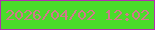 文字の大きさ：5、枠の色：b130b0、背景の色：4adc2a、文字の色：d1788c 無料ブログパーツのブログ時計