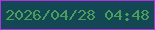 文字の大きさ：5、枠の色：b131e7、背景の色：144754、文字の色：4a9d5c 無料ブログパーツのブログ時計