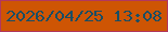 文字の大きさ：1、枠の色：b1375f、背景の色：ce5504、文字の色：194e64 無料ブログパーツのブログ時計