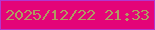 文字の大きさ：3、枠の色：b137cf、背景の色：e40478、文字の色：af9c61 無料ブログパーツのブログ時計