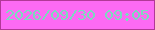 文字の大きさ：3、枠の色：b13897、背景の色：fc6af4、文字の色：7bdbbe 無料ブログパーツのブログ時計