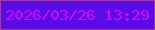 文字の大きさ：1、枠の色：b13d70、背景の色：560be8、文字の色：d408f4 無料ブログパーツのブログ時計