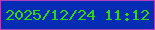 文字の大きさ：5、枠の色：b13fc0、背景の色：052db3、文字の色：30d411 無料ブログパーツのブログ時計