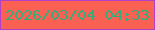 文字の大きさ：1、枠の色：b13fc8、背景の色：fb6153、文字の色：34ad7d 無料ブログパーツのブログ時計