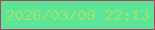 文字の大きさ：1、枠の色：b1405a、背景の色：5ce599、文字の色：9ce569 無料ブログパーツのブログ時計