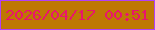 文字の大きさ：2、枠の色：b140f8、背景の色：be7804、文字の色：e9156c 無料ブログパーツのブログ時計