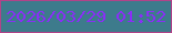 文字の大きさ：3、枠の色：b14389、背景の色：3d7b8c、文字の色：892ff5 無料ブログパーツのブログ時計