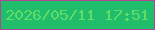 文字の大きさ：4、枠の色：b14598、背景の色：20be6b、文字の色：61dc68 無料ブログパーツのブログ時計