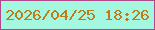 文字の大きさ：5、枠の色：b1488b、背景の色：a4f8df、文字の色：bf7a1a 無料ブログパーツのブログ時計