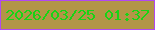 文字の大きさ：1、枠の色：b148f1、背景の色：b29547、文字の色：18d415 無料ブログパーツのブログ時計