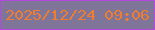 文字の大きさ：5、枠の色：b149da、背景の色：7e7598、文字の色：ee7d32 無料ブログパーツのブログ時計