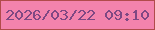 文字の大きさ：1、枠の色：b14b4b、背景の色：f383ad、文字の色：7f4883 無料ブログパーツのブログ時計