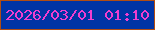 文字の大きさ：5、枠の色：b14d13、背景の色：0034a5、文字の色：f03ecf 無料ブログパーツのブログ時計