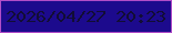 文字の大きさ：1、枠の色：b14dc8、背景の色：1c0a8d、文字の色：120d35 無料ブログパーツのブログ時計