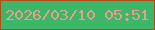 文字の大きさ：5、枠の色：b14e16、背景の色：3cb669、文字の色：e5a18e 無料ブログパーツのブログ時計