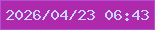 文字の大きさ：1、枠の色：b150d2、背景の色：af29ac、文字の色：c6d5fb 無料ブログパーツのブログ時計