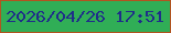 文字の大きさ：4、枠の色：b15420、背景の色：30ae56、文字の色：1f2e89 無料ブログパーツのブログ時計