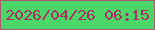 文字の大きさ：1、枠の色：b1546d、背景の色：4cd66a、文字の色：ac2f61 無料ブログパーツのブログ時計