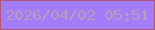 文字の大きさ：1、枠の色：b15578、背景の色：a37cf8、文字の色：be9abd 無料ブログパーツのブログ時計