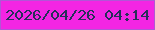 文字の大きさ：2、枠の色：b155d6、背景の色：f325e3、文字の色：272f5a 無料ブログパーツのブログ時計