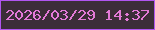 文字の大きさ：1、枠の色：b155ef、背景の色：3c2d38、文字の色：e47ad8 無料ブログパーツのブログ時計
