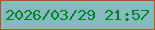 文字の大きさ：4、枠の色：b15615、背景の色：85babe、文字の色：017f23 無料ブログパーツのブログ時計