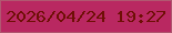 文字の大きさ：2、枠の色：b15770、背景の色：b92861、文字の色：6e0f05 無料ブログパーツのブログ時計