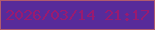 文字の大きさ：2、枠の色：b15b6d、背景の色：582b9a、文字の色：9a1a70 無料ブログパーツのブログ時計