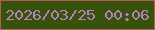文字の大きさ：4、枠の色：b15d58、背景の色：37530b、文字の色：b780b9 無料ブログパーツのブログ時計