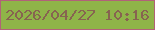 文字の大きさ：2、枠の色：b16278、背景の色：8fb448、文字の色：876450 無料ブログパーツのブログ時計