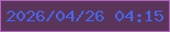 文字の大きさ：3、枠の色：b162c0、背景の色：5a3559、文字の色：4865ec 無料ブログパーツのブログ時計