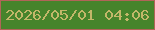 文字の大きさ：5、枠の色：b16458、背景の色：46842b、文字の色：c2b769 無料ブログパーツのブログ時計