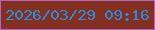 文字の大きさ：3、枠の色：b165c9、背景の色：84301f、文字の色：2c8be1 無料ブログパーツのブログ時計
