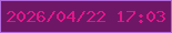 文字の大きさ：5、枠の色：b168da、背景の色：6e1766、文字の色：e01789 無料ブログパーツのブログ時計