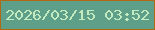 文字の大きさ：3、枠の色：b16911、背景の色：5e9f89、文字の色：c4ebbf 無料ブログパーツのブログ時計