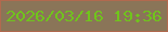 文字の大きさ：4、枠の色：b1694e、背景の色：8a7558、文字の色：70c41c 無料ブログパーツのブログ時計