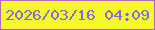 文字の大きさ：5、枠の色：b16ab0、背景の色：f7f829、文字の色：7e6ed4 無料ブログパーツのブログ時計