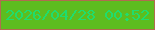 文字の大きさ：3、枠の色：b16c4f、背景の色：5dbd1f、文字の色：1fdd6d 無料ブログパーツのブログ時計