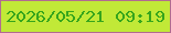 文字の大きさ：1、枠の色：b16c90、背景の色：c1e937、文字の色：36a51c 無料ブログパーツのブログ時計