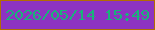 文字の大きさ：5、枠の色：b16d01、背景の色：8d33c1、文字の色：18b37a 無料ブログパーツのブログ時計