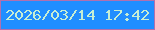 文字の大きさ：2、枠の色：b170ae、背景の色：208eff、文字の色：c6eed4 無料ブログパーツのブログ時計