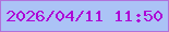 文字の大きさ：5、枠の色：b171da、背景の色：abc3f6、文字の色：ad06d6 無料ブログパーツのブログ時計